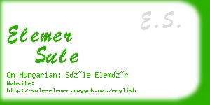 elemer sule business card